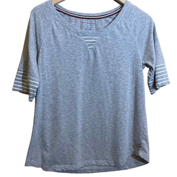 Tommy Hilfiger Gray and White‎ Top Size M - Picture 1 of 6